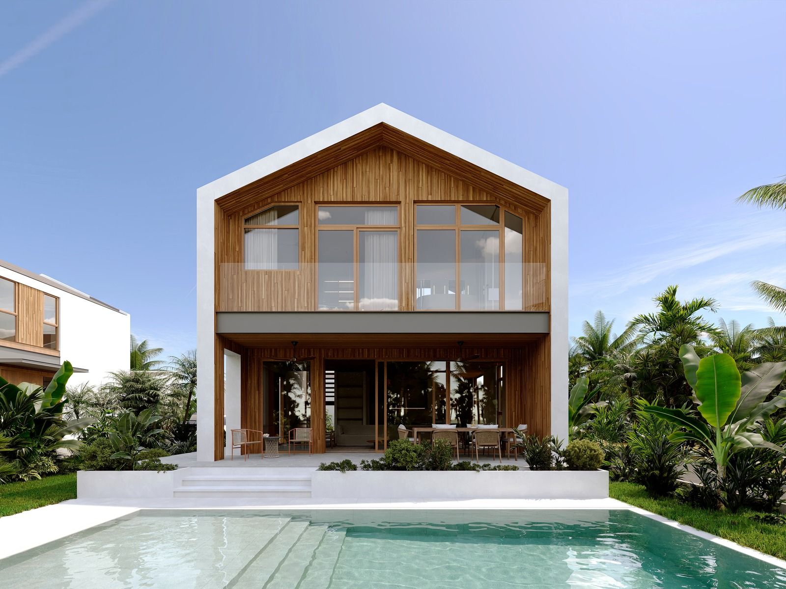 Villa Azure garden and pool
